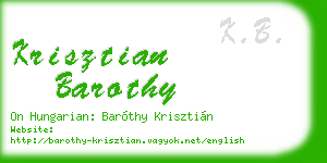 krisztian barothy business card